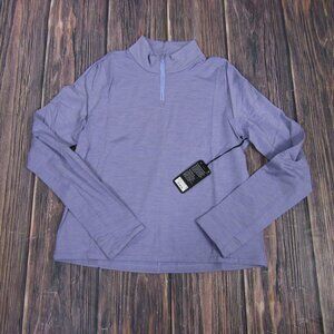 Allbirds NEW NWT Womens Small Purple Natural Run Mid Layer 1/4 Zip Jacket